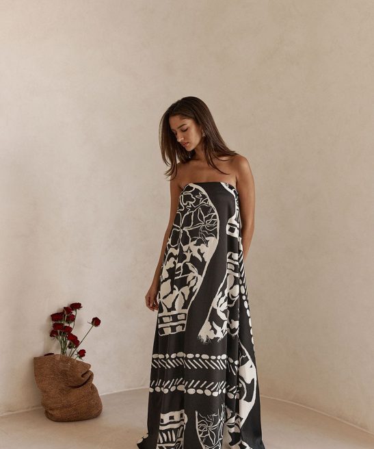 Dress - Plant Vase Print