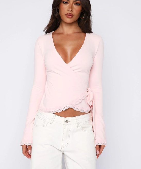 Long-Sleeve Top — Baby Pink
