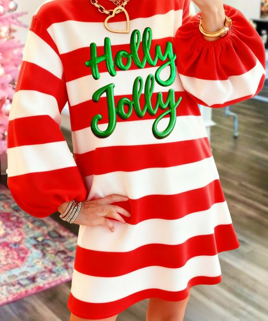Christmas Holly Jolly Sweatshirt Dress